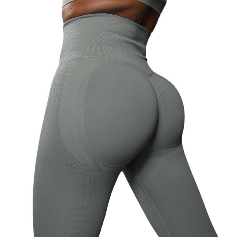 High Waist Seamless Yoga Leggings Women With Butt Lift Effect 90% Nylon 10% Spandex Tight Fit Workout Pants Running Gym