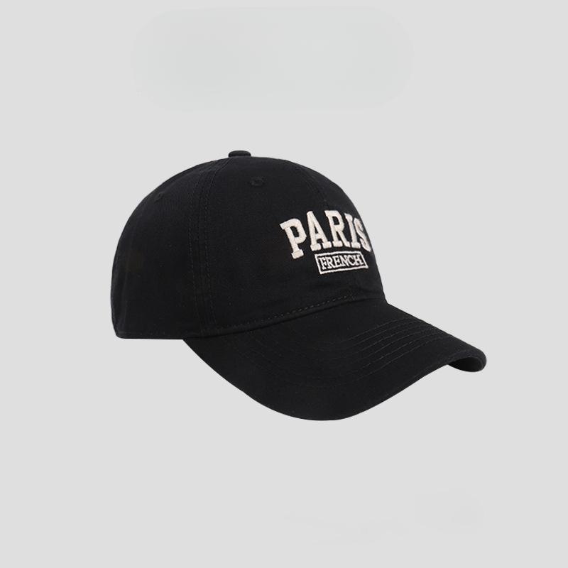 Soft Top Versatile Baseball Hat for Men and Women Korean Embroidered Letters Baseball Cap Showing Off The Face and Shading Sun