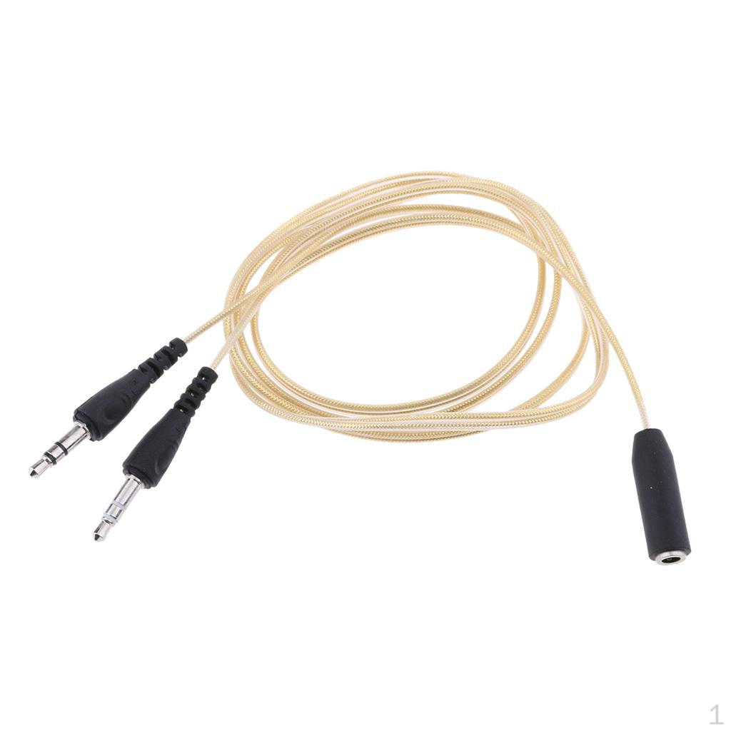 1m 3.5mm Stereo Female To 2- Splitter Audio Cable