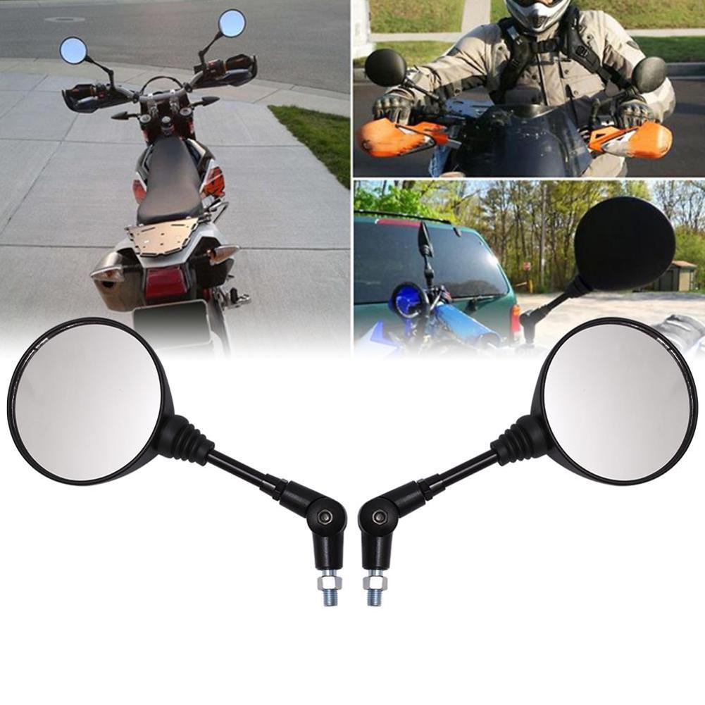 1 Pair Motorcycle Rearview Mirror 650 Anti-fall Folding Round Rear View Mirrors Modified Parts For Motorbike