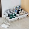 2PCS Nordic Style Oblique Plug-In Shoe Storage Rack Plastic Vertical Slippers Rack  Bedside