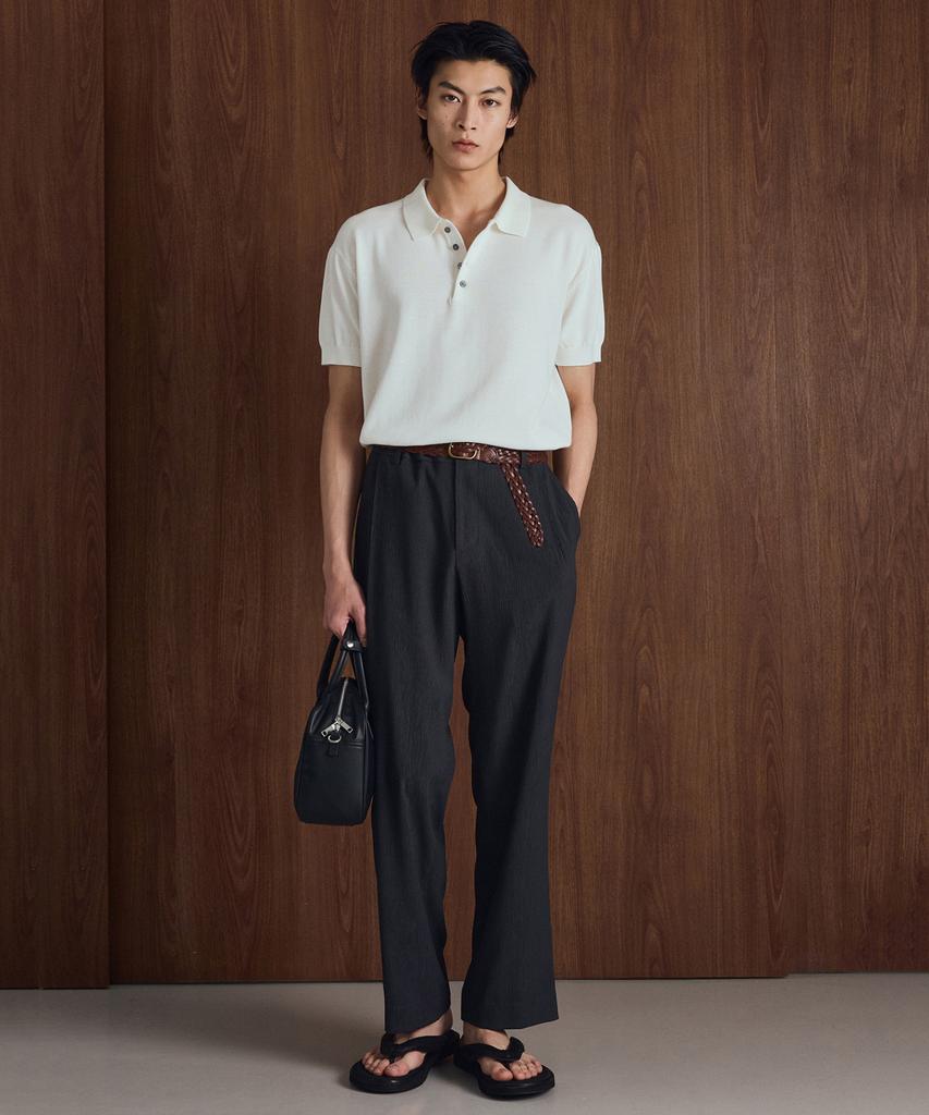 Tienjiti Kinoshita Seersucker Tapered Pants (Grey) Tnpa6E206G2