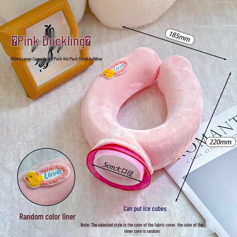 Doppelverwendbare U-förmige Nackenstütze: Heiß-/Kaltwasserflasche & Eisbeutel für Ganzjahreskomfort