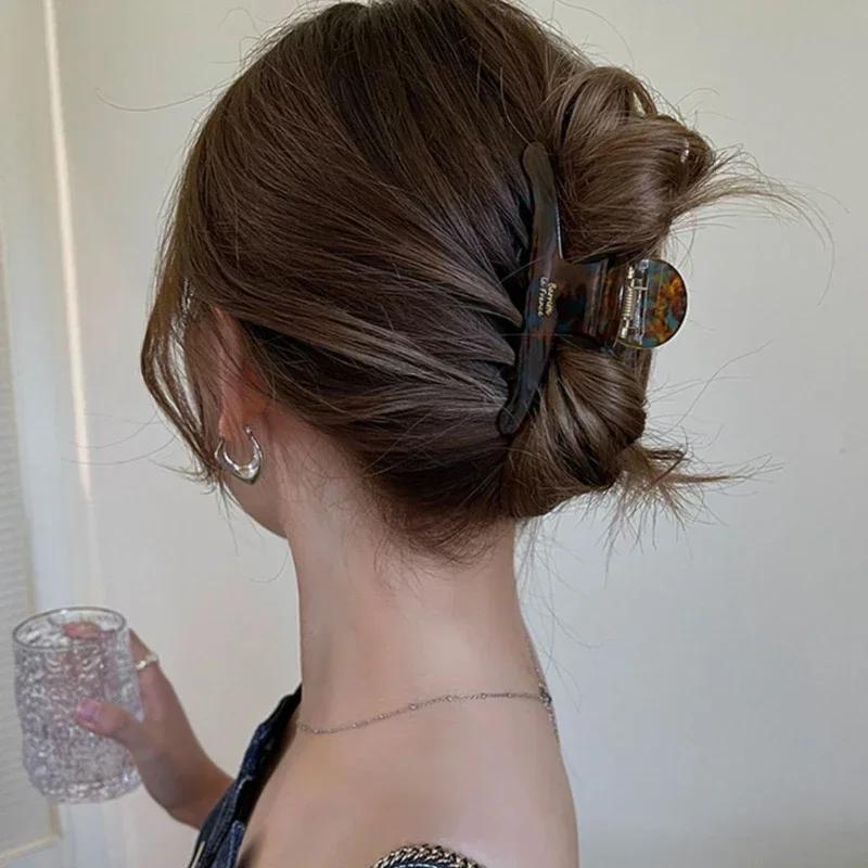 Neue Elegante Hochwertige Acetat Haarspange für Damen Temperament Haar Dekoration Dame Vintage Haarspange Mode Haarschmuck