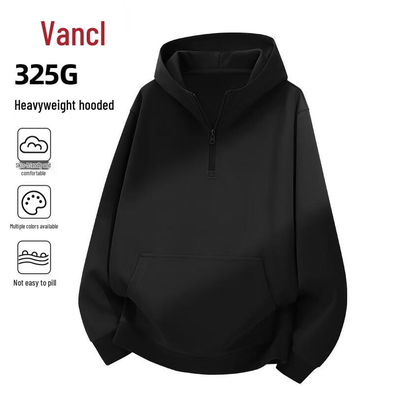 VANCL Men's Heavyweight Half-zip Hooded Sweatshirt