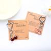 Cross-Border Inspirational Cherry Heart Keychain