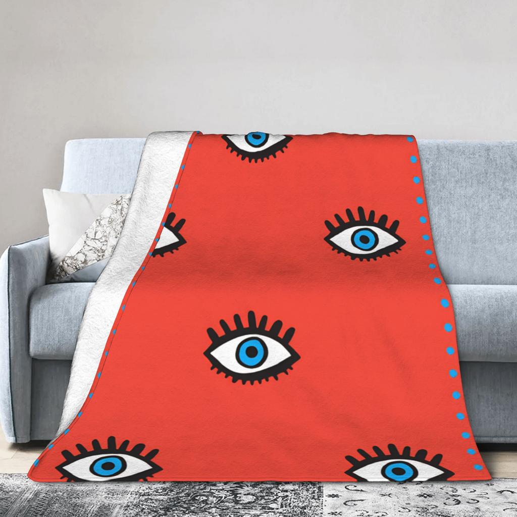 Eye Pattern Super Soft Blanket Girls Boys Plush Throw Blanket Comfortable Couch Chair Flannel Bedspread Sofa Bed Cover