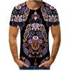 Men's Short Sleeved T-shirt 3D Printed Casual Loose Round Neck Top for Men Shirt
