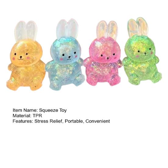Rabbit Slow-Rising Squeeze Toy Soft Stress Relief Cute TPR Fidget for Decompression Gadget for Kids Adults