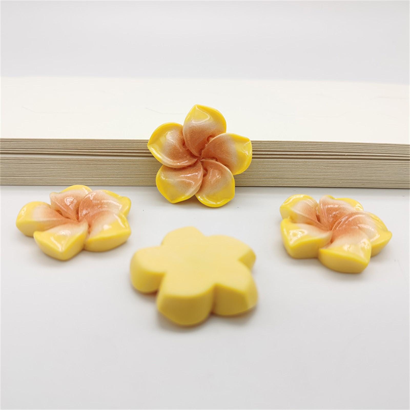 

10 шт. 29/20 мм смешанная яичная смола плоская задняя часть женские заколки для волос DIY ювелирные украшения скрапбукинг украшения One Size жёлтый