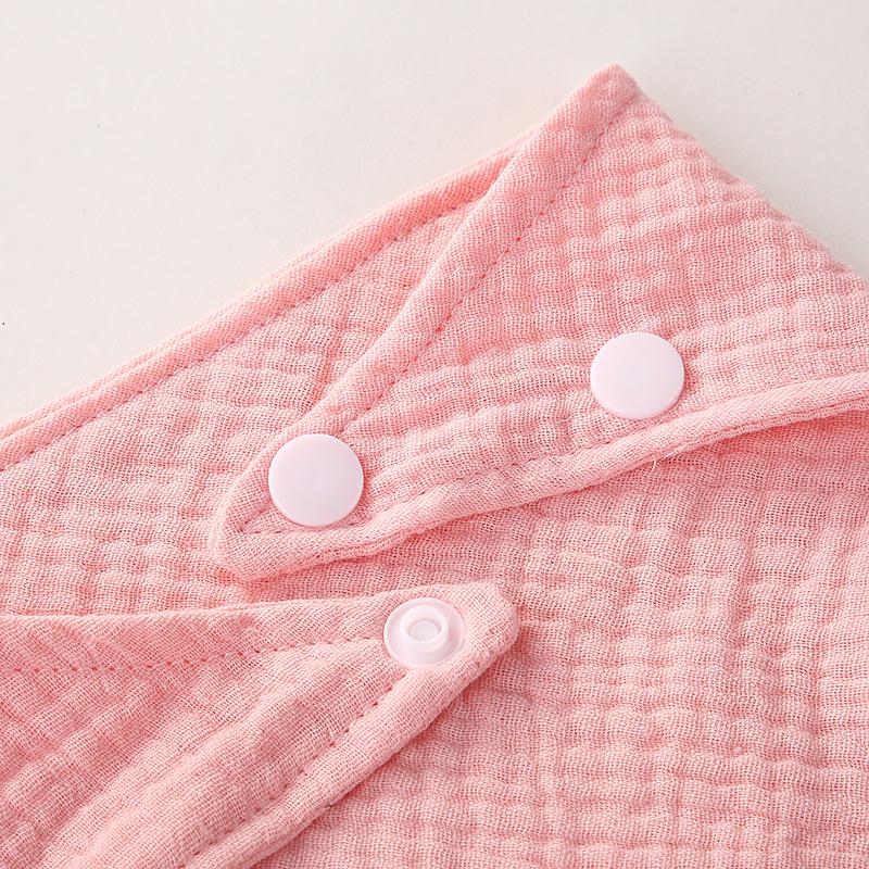 Double Layer Muslin Cotton Baby Bib - Solid Color Triangle Scarf