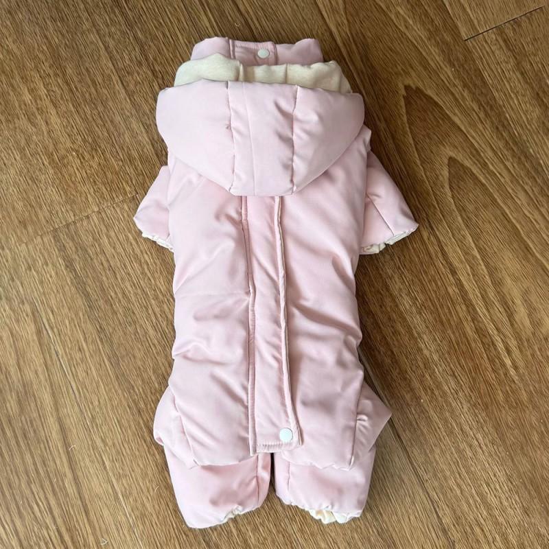 Warme dicke Baumwoll Hundemantel mit Bauchabdeckung 4-Bein-Design Kleine Rassen wie Teddy Bichon Frise Winter Outfit