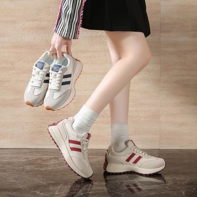 Ins Korean Version of the New Dad Shoes Girl 2025 Spring Student Running Sports Thick Sole Height Casual Street Shot JCA02