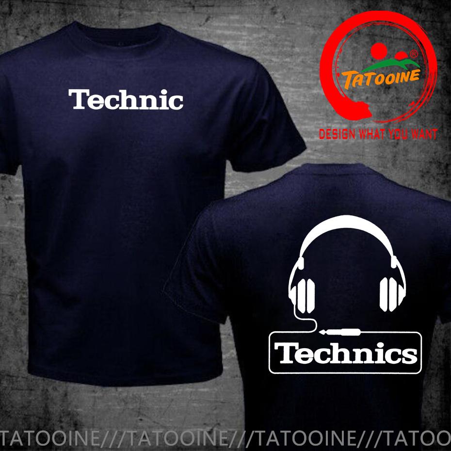 Technics Headphone Print T Shirts Unisex Disco Dj Party House Detroid Harajuku Fashion T Shirt Oversized Tshirt Trendy Dj Tee Tops
