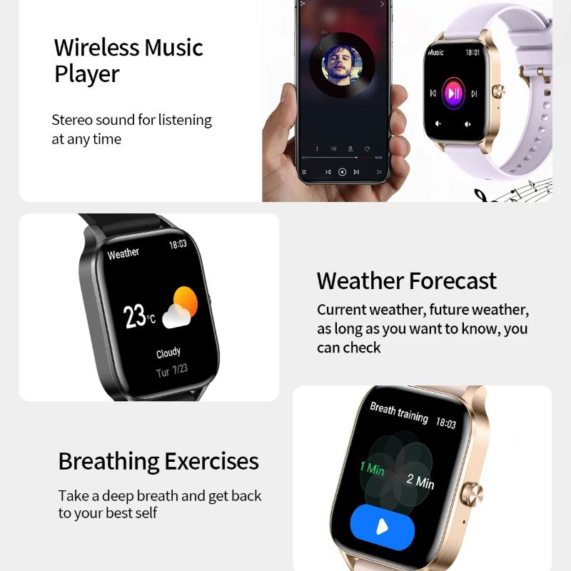 2025 Neue Mode Smartwatch Damen 1,85" HD-Bildschirm Benutzerdefiniertes Zifferblatt Gesundheitsmonitoruhr für Frauen Bluetooth-Anruf Sport-Smartwatches