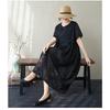 DIMANAF New 2026 Women Plus Size Summer Long Dress Sundress Loose Oversize Maxi Lady Floral Chiffon Jacquard Dress