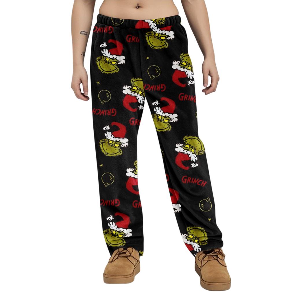 Pajama Pants Sleepwear Casual Drawstring Elastic Waist Pants Comfy Straight Yoga Loose Trousers