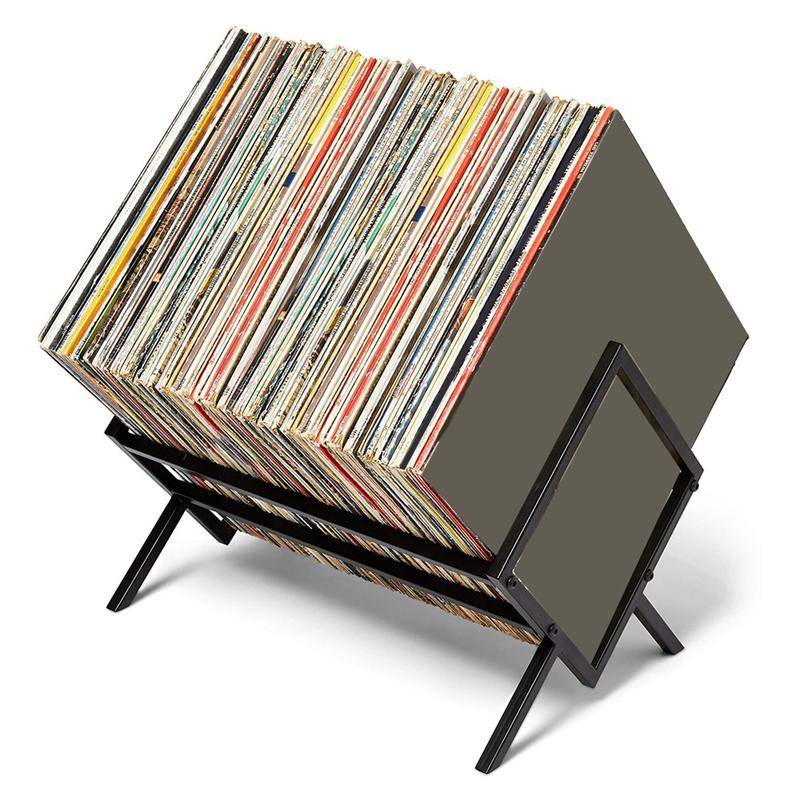 Good-Tier Vinyl Record Storage Desktop Display Rack Desktop Bookshelf CD Display Stand Desktop Magazine Bookshelf