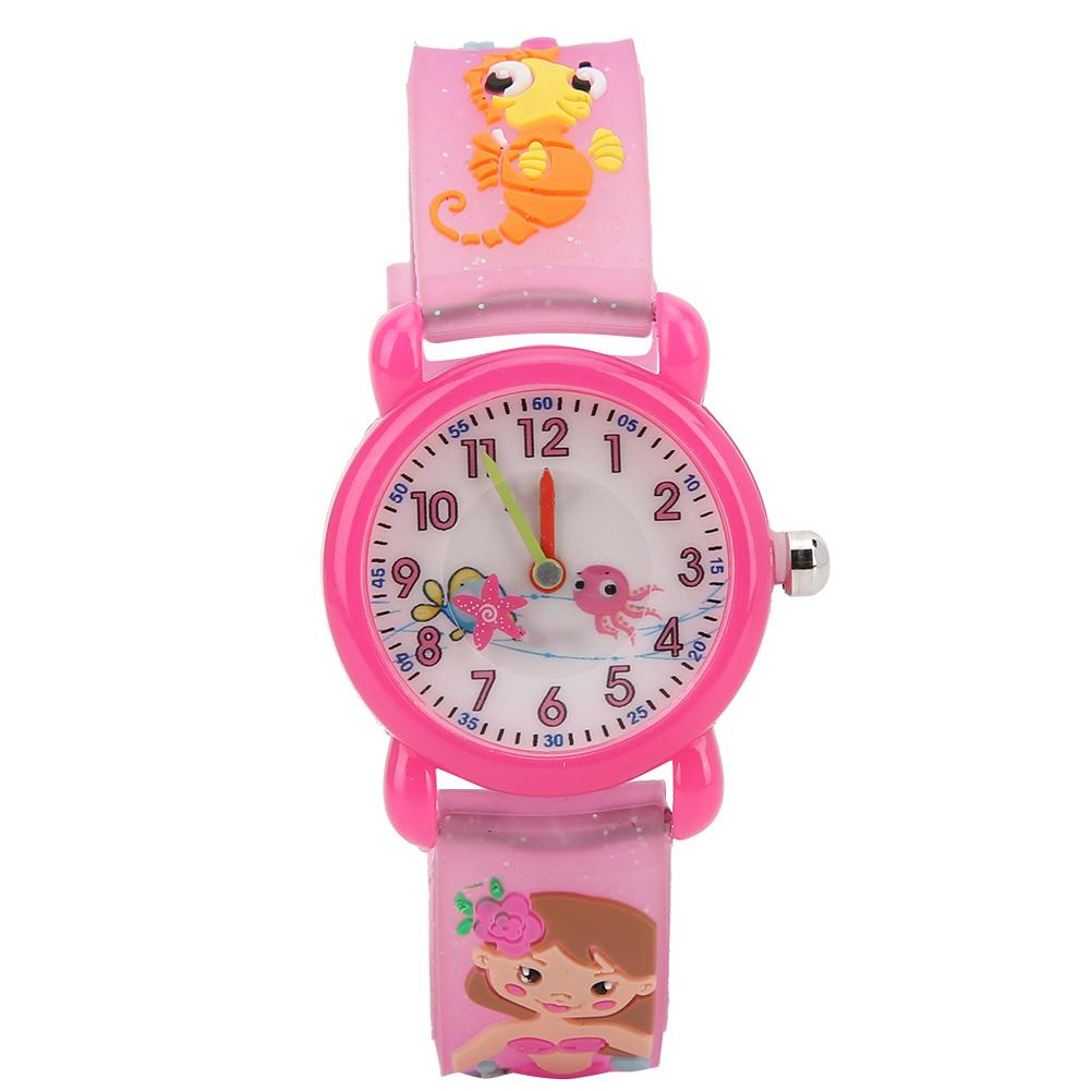 Children Watch Cartoon Pattern Waterproof PVC Strap Quartz Children Watch