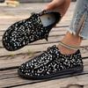 fashion Ladies Shoes 2024 Brand Loafers Women's Flats Outdoor Casual Flats Women Round Toe Bling Cross-tied Light Plus Size Shoes Women