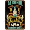 Retro Wall Art Bar Accessories Mancave Tin Sign Room Luxury Home Decor Item Decorations Metal Signs Vintage Metal Plates Post