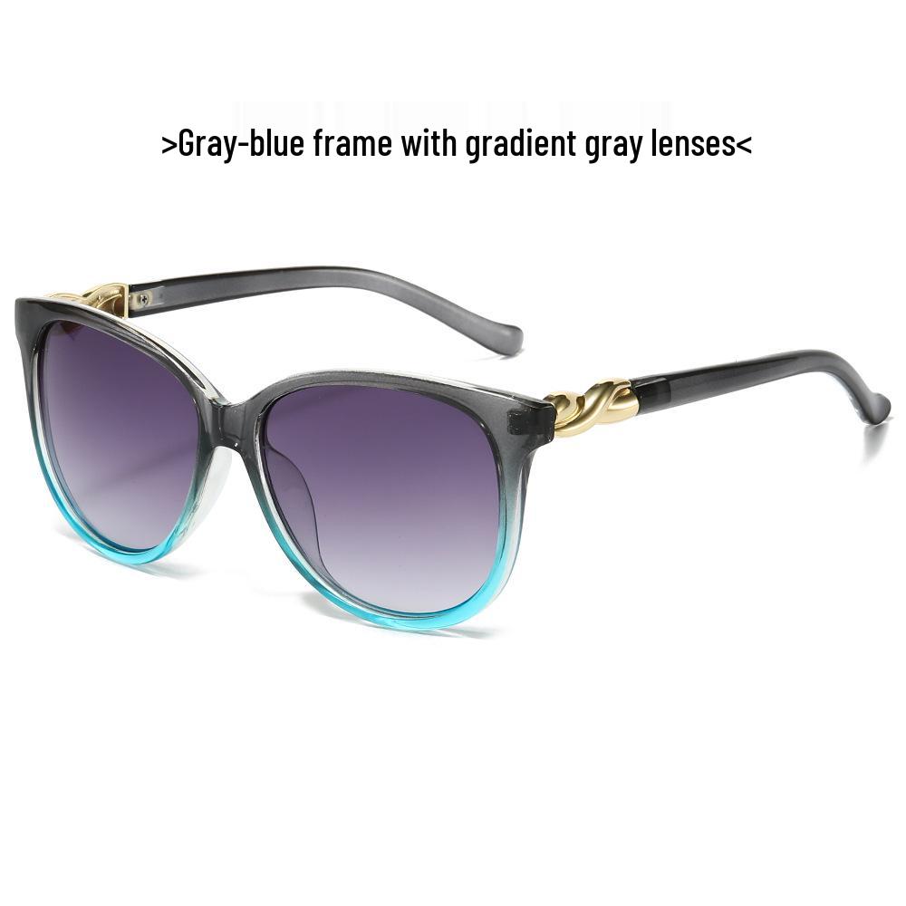New Stylish Retro Large-Frame Women's Sunglasses - Versatile and Trendy for Outdoor Street Style