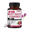 Taoters Rote Bete Pulver Nahrungsergänzungsmittel, 5000 mg pro Portion, mit Traubenkern, Mariendistel & Schwarzem Pfeffer, 120 Kapseln