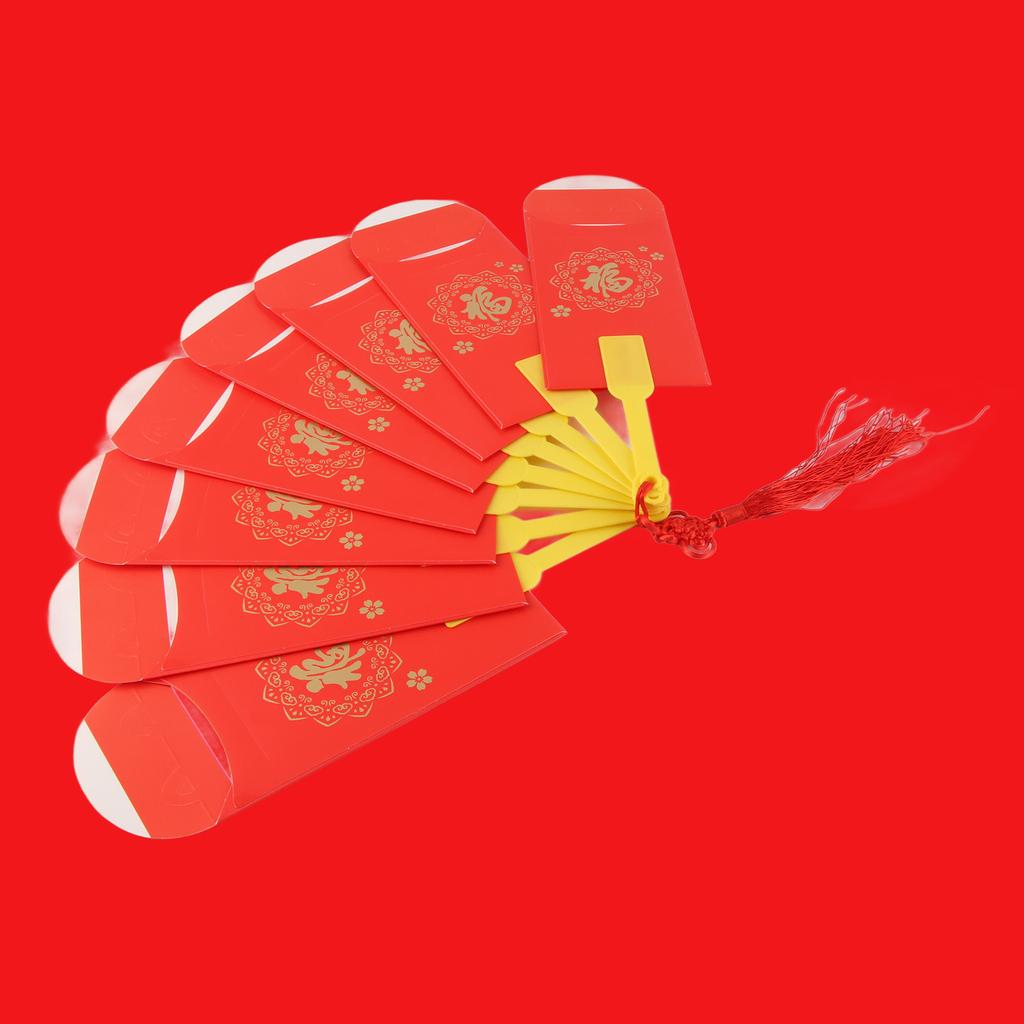 2023 Jahr des Hasen Frühlingsfest Kreativer Fächerförmiger Faltbarer Roter Umschlag Neujahrsfächer Roter Umschlag