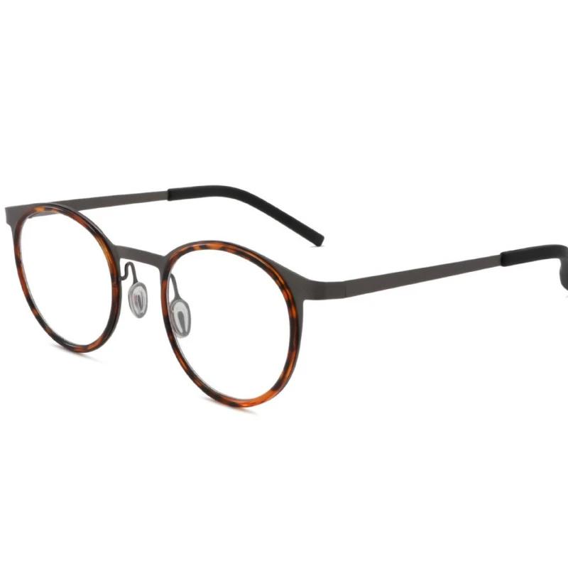 Trendy Retro Round Framed Presbyopia Glasses Metal Is Light Durable Anti Blue Light Eye Protection Unisex Eyeglasses 0 To +4.0