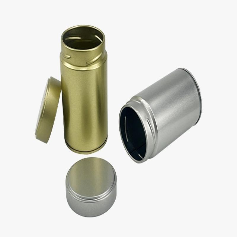 Airtight Tinplate Tea Canister Storage Container For Leaf Tea Bags Matcha Powder Sealed Pantry Organizer Kitchen Tea