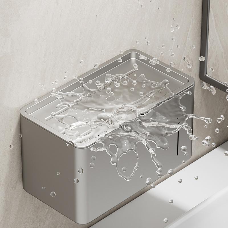 Toilet Paper Holder Commercial Grade No Drill Wall Mounted Moisture Proof Corrosion Resistant for Office Restroom