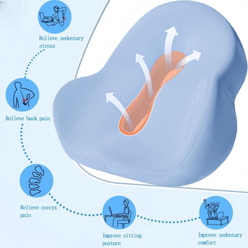 Memory Foam Seat Cushion Hip Pain Relief Massage Pad Coccyx Cushion Ergonomic Pressure Relief Seat Pad Decorative Sofa Cushions