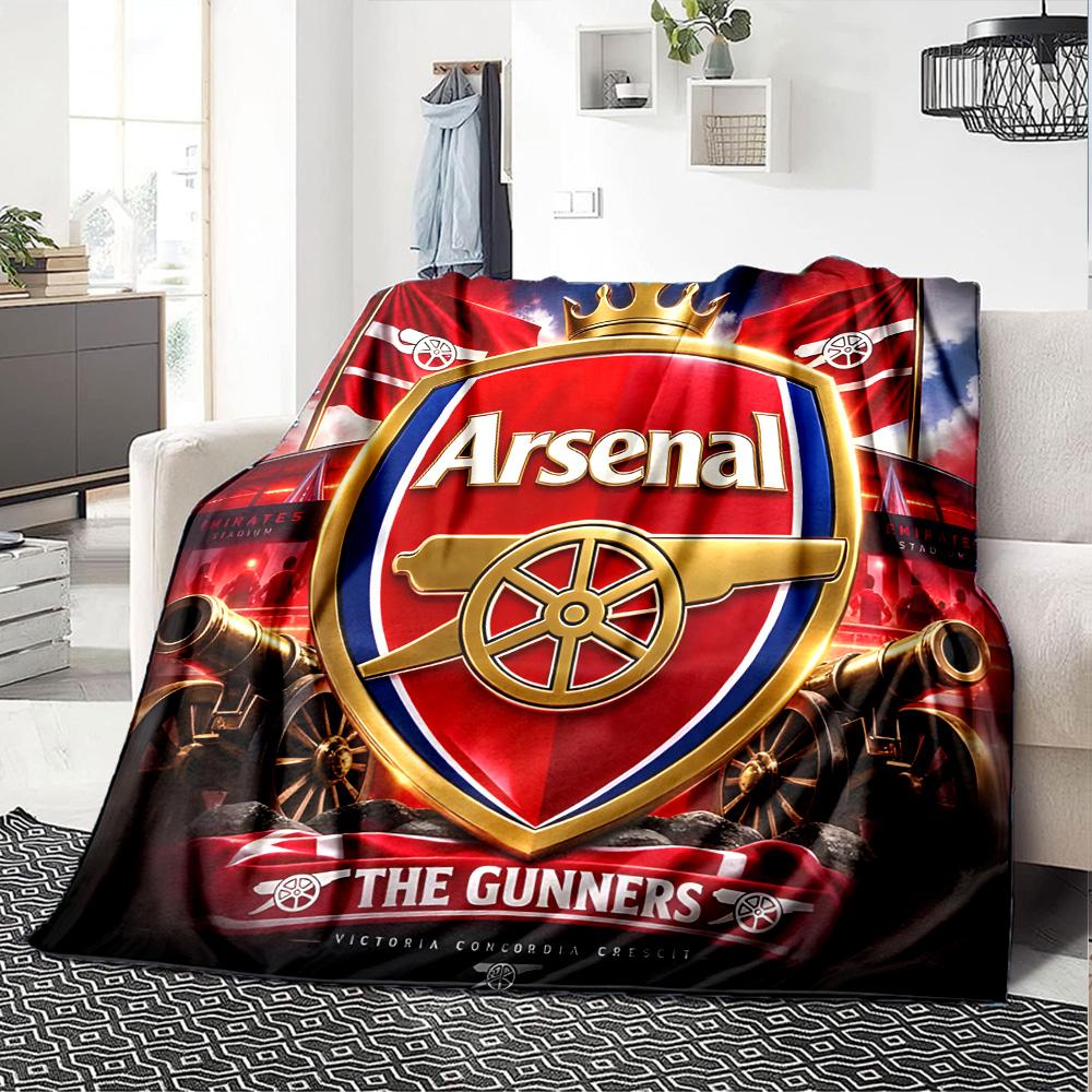 1pc A-Arsenal Blanket, Gift, for Men and Women, Soft Blanket, Good for Sofa Bed Couch Travel, Lightweight Flannel Blanket