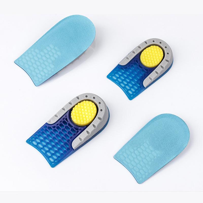 Heightening Half Pad Invisible Honeycomb Elastic Height Increase Insole Silicone Gel for Men Women Soft Comfort Inner Growing
