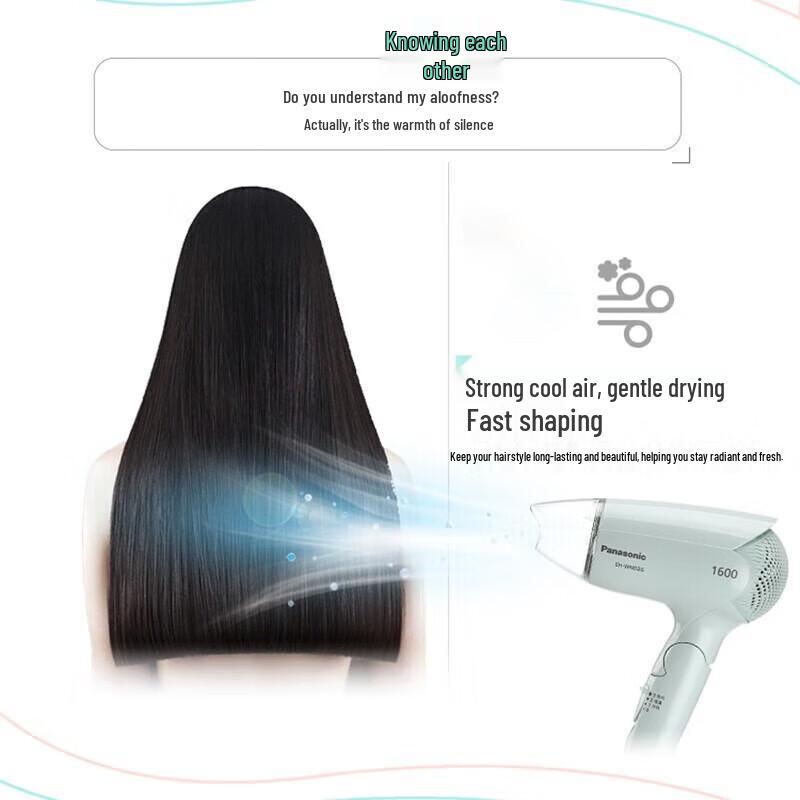 Panasonic 1200W Foldable Negative Ion Hair Dryer CN plug (adapter included)