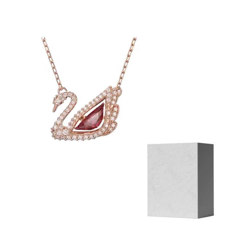 Swarovski Alloy Necklaces Womens Rose Gold