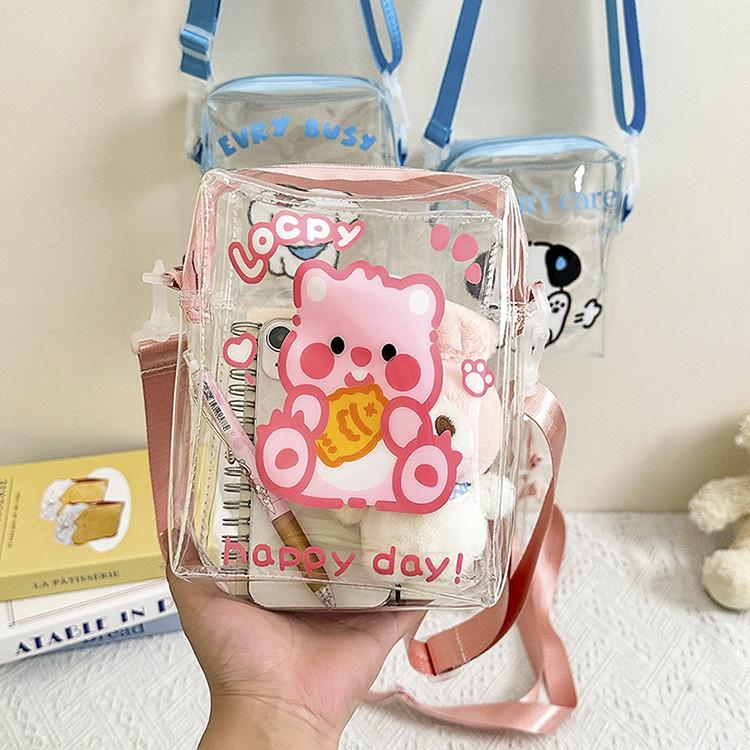 Loopy Cute Mini Transparent Pvc Phone Bag Small Crossbody Purse For Daily Use