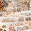 House Scenery Story Series PET Tape: 4 Styles of Decorative DIY Journal Stickers