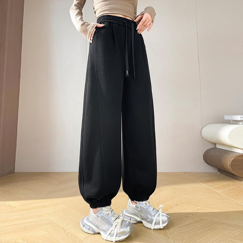 Women's High Waist Wide Leg Sweatpants - Spring 2026 Korean Style Casual Trendy