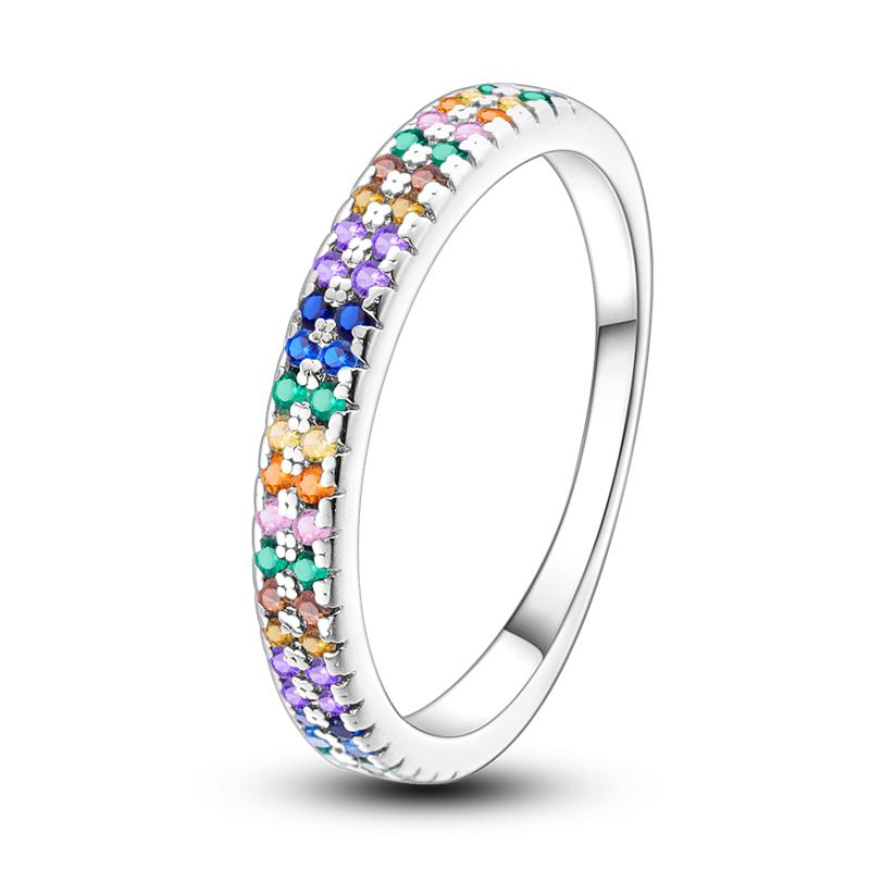 925 Sterling Silver Rings for Women Sparkling Princess Ring Engagement Wedding Anniversary Gift Jewelry 2025