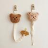 Pacifier Chain Plush Pendant Pacifier Clip Holder Soft Plush Bear Crib Hanging Decorations Infant Pacifier Accessories