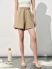 Women's Silk Shorts: Slimming, Versatile, Leg-Lengthening, Body-Shaping, American Workwear Style, Comfy Loose Fit for Spring and Summer.