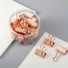 1PACK/24 Binders, Paper Clips Reusable Rose Gold Swallow Tail Clips