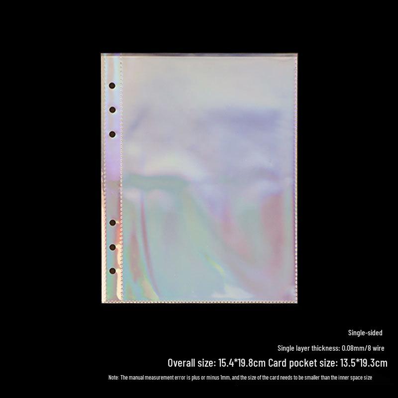 Polaroid A5 6-Hole Photo Album Refill Pages, Transparent PP, 76543 Inch, Loose-Leaf