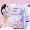 Durable Oxford Fabric Girls Backpack Spacious Cute Cartoon Design For Grades 3-4