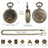 Unique Pocket Watch Case with 7pcs/set Metal Polyhedral Dices Pendant Delicate Pocket Watch for Gamers and Collectors