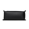 Damen Schwarz PU-Leder Umhängetasche, Kleine Lässige Schulterhandtasche mit Metallschnalle, Tägliche Geldbörse