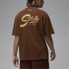 Jordan X Solefly Collaboration FW24 Minimalist Comfortable Soft Short Sleeve T-Shirt Men Tops Brown HM5037-259