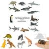 12pcs Kids Toys Small Plastic Figures Complete Sea Zoo Animal Safari Set For Learning Fun