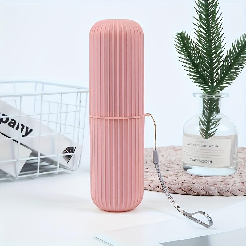 

Travel Toothbrush Set with Portable Storage Case, Rinse Cup and Toothpaste Holder - Alcohol-free, Compact Design for Oral Care on The Go розовый